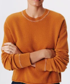 Cashmere Long Sleeve Pullover - Cornelian Stone