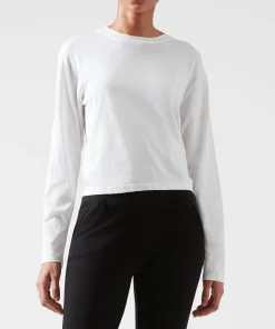 Classic Jersey Long Sleeve Boy Tee - White