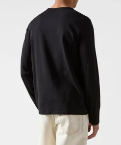 Classic Jersey Long Sleeve Henley - Black