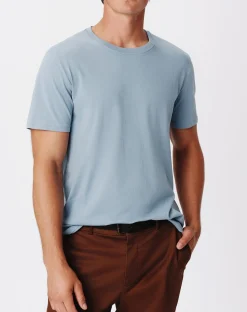 Classic Jersey Short Sleeve Crew Neck Tee - Hazy Blue