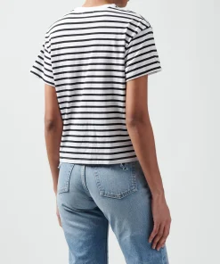 Classic Jersey Short Sleeve Boy Tee - Black/ White Stripe