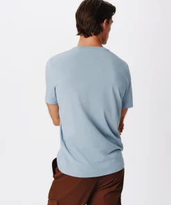 Classic Jersey Short Sleeve Crew Neck Tee - Hazy Blue