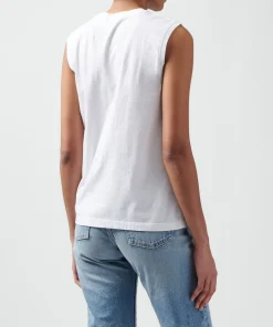 Classic Jersey Sleeveless Boy Tee - White