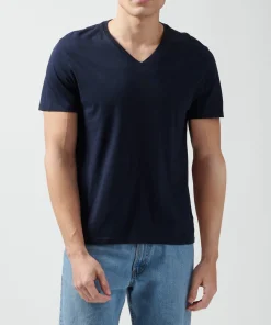 Classic Jersey V-Neck Tee - Midnight