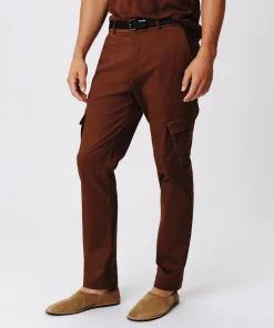 Cotton Twill Cargo Pant - Pecan Brown