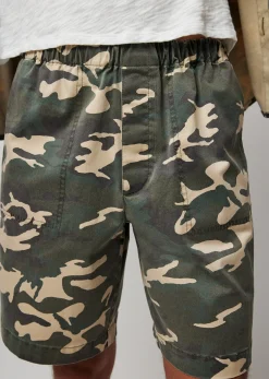 Cotton Twill With Camo Print Shorts - Classic Camo