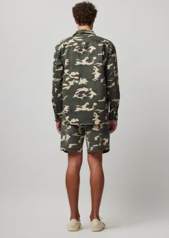 Cotton Twill With Camo Print Shorts - Classic Camo