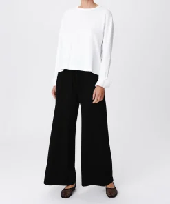 Heavy Modal Wide Leg Pull-On Pant - Black