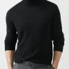 Recycled Cashmere Turtleneck Sweater - Black