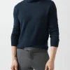 Recycled Cashmere Turtleneck Sweater - Midnight