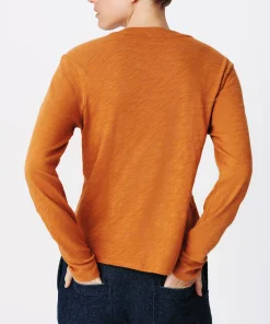 Slub Jersey Long Sleeve Crop Tee - Cornelian Stone