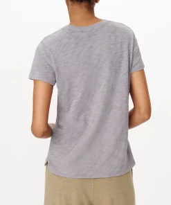 Slub Jersey Schoolboy Short Sleeve Crew Neck Tee - Moon