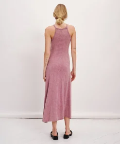 Slub Jersey With Chroma Wash Tank Maxi Dress - Wisty Mauve