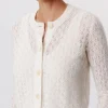 Wool Blend Textured Cardigan - Chalk